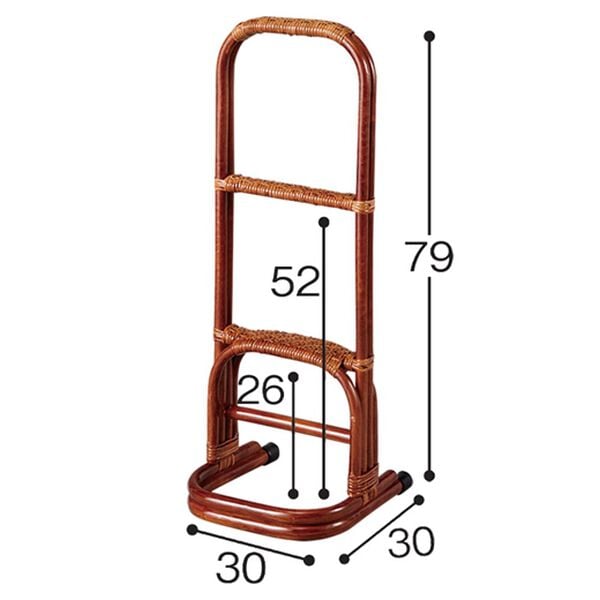 「籐つかまり立ちステッキ（シニア・生活サポート）」｜詳細画像