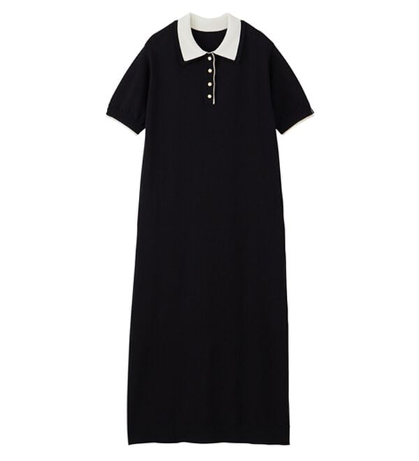 RANAN（ラナン）の「ダブルカラーポロニットワンピース（その他ワンピース）」｜詳細画像