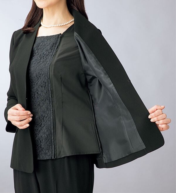 ルフラン（ルフラン）の「ブラウス付パンツスーツ（ブラックフォーマル（喪服・礼服））」｜詳細画像