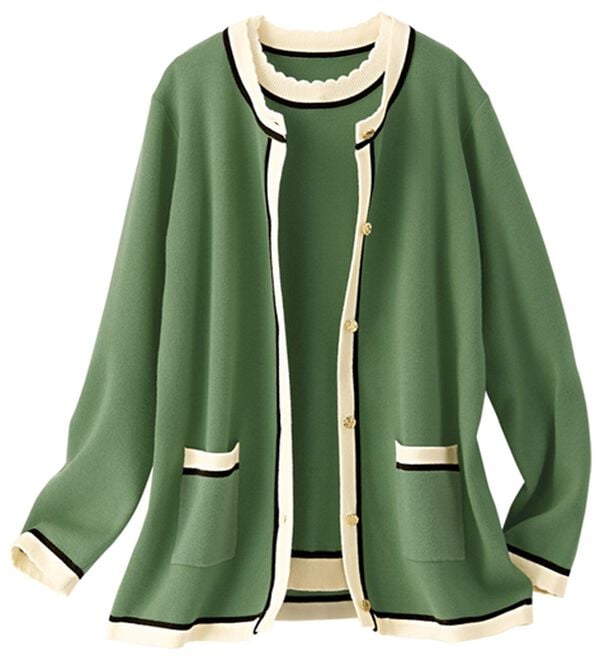 BELLUNA（ベルーナ）の「お出かけ用きれいめコーデ配色アンサンブル（アンサンブル）」｜詳細画像