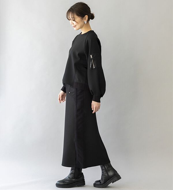 BELLUNA（ベルーナ）の「【ＳＭＡＲＴ　ＥＣＯ　ＪＥＲＳＥＹ】異素材切替プルオーバー（カットソー）」｜詳細画像