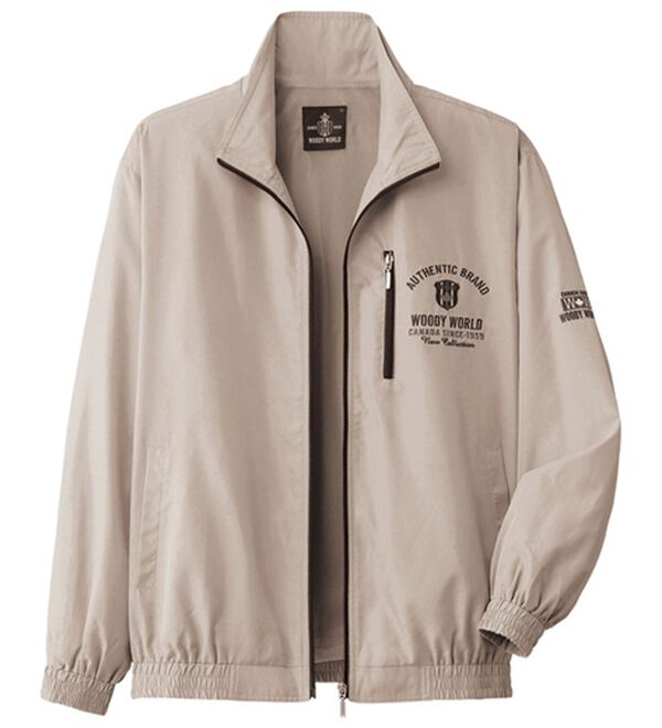 「ブランドデザイン裏メッシュブルゾン（メンズブルゾン）」｜ベージュ