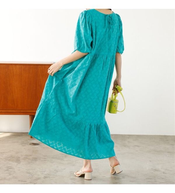 GeeRA（ジーラ）の「ジャカードパフスリーブワンピース（その他ワンピース）」｜詳細画像