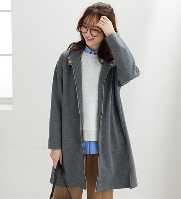 BELLUNA（ベルーナ）の「衿デザインロング丈パーカー（パーカー）」｜詳細画像