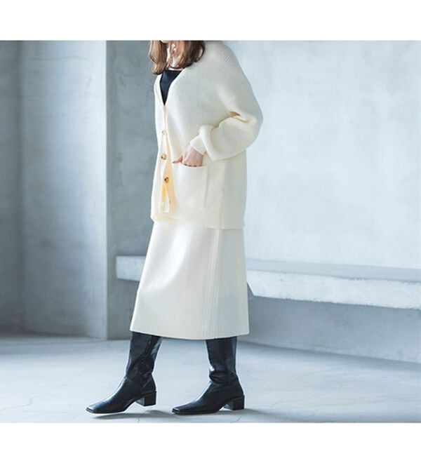 RANAN（ラナン）の「＜４つの機能付＞ニットタイトスカート（ロングスカート）」｜詳細画像