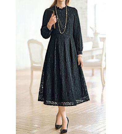 BELLUNA（ベルーナ）の「フリルデザイン総レースワンピース（その他ワンピース）」