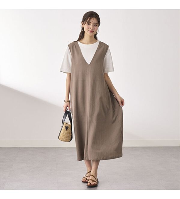 BELLUNA（ベルーナ）の「サラっと素材バックリボンワンピース（その他ワンピース）」｜詳細画像