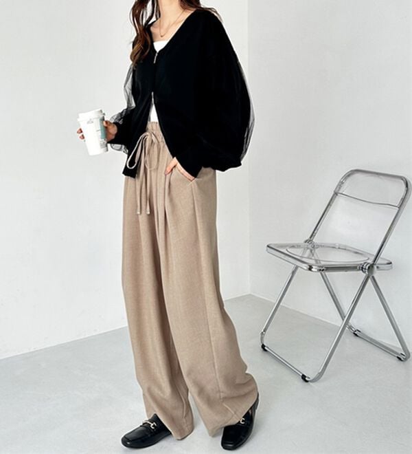 GeeRA（ジーラ）の「【体型カバー】上品なのにラクちんワイドパンツ（フルレングスパンツ）」｜詳細画像