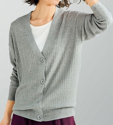 BELLUNA（ベルーナ）の「日常を贅沢に！シルクカシミヤカーディガン（ニットカーディガン）」