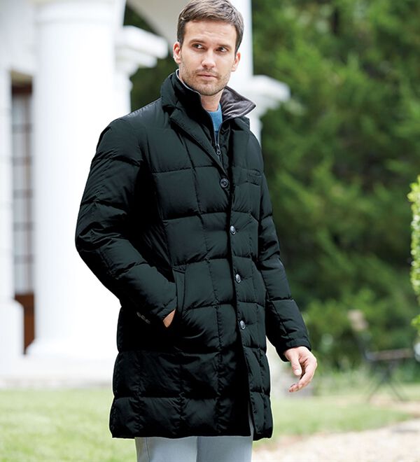 「こだわり品質！丸八真綿ダウンレイヤードコート（メンズコート）」｜詳細画像