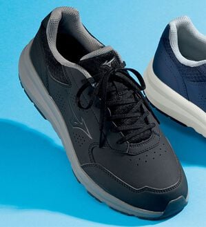 「＜ミズノ＞ラクに履けるウォーキングシューズ（メンズスニーカー）」｜ブラック