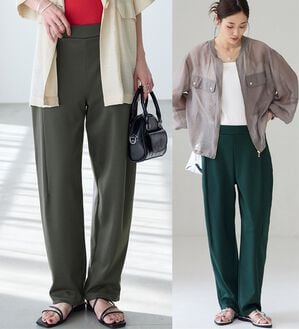 BELLUNA（ベルーナ）の「シュッと体型カバー！ワイドテーパード美脚パンツ（フルレングスパンツ）」｜詳細画像