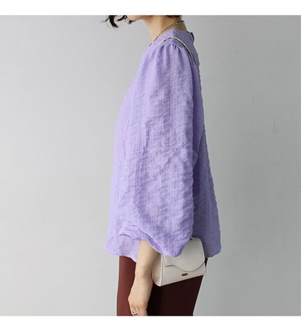 GeeRA（ジーラ）の「ワッシャー素材バルーン袖ブラウス（ブラウス）」｜詳細画像