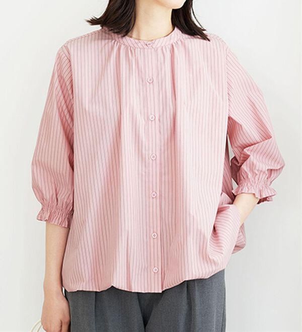 cadune シャーリングバルーンブラウス ピンク 新品 正規品 CADUNE シャーリングバルーンブラウス カデュネ