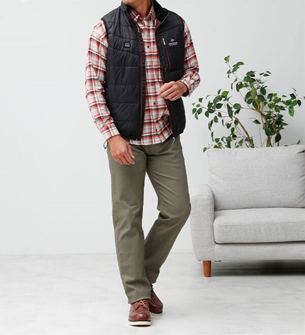 「＜コムルヴァン・オム＞ラクしてすっきり暖かパンツ（メンズフルレングスパンツ）」｜詳細画像