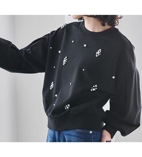 RANAN（ラナン）の「ビジュー使いボリューム袖プルオーバー（カットソー）」｜詳細画像