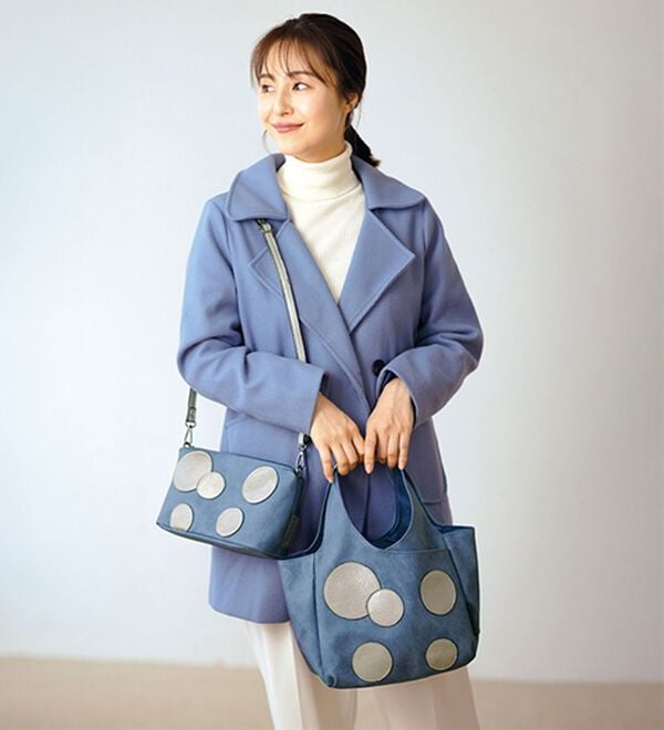 ルフラン（ルフラン）の「【３点セット】＜アンチフォルムデザイン＞ドットモチーフバッグ（トートバッグ）」｜詳細画像