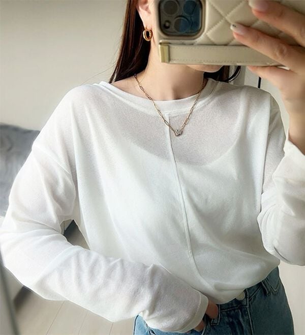 GeeRA（ジーラ）の「着回し自在！スラブシアートップス（カットソー）」｜詳細画像