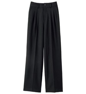 ルフラン（ルフラン）の「こ綺麗でこなれたウールライクパンツ（フルレングスパンツ）」｜黒