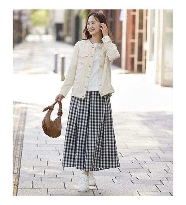 BELLUNA（ベルーナ）の「やわらかダブルガーゼデニム風ジャケット（その他ジャケット）」｜詳細画像