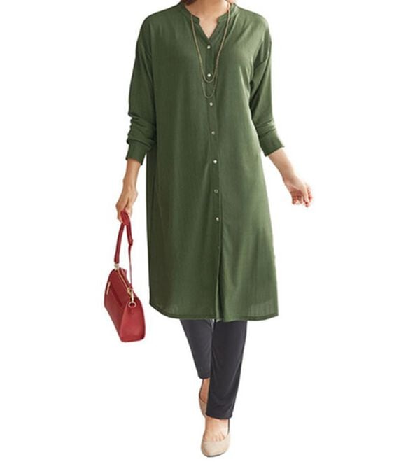 LAVIENNE（ラヴィエンヌ）の「【２点セット】旅とも２ＷＡＹワンピース２点セット（カットソーワンピース）」｜カーキ