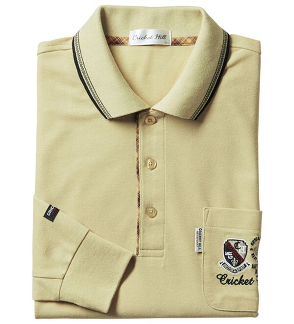 「＜Ｂｅ　ＣＨＡＮＣＥ＞着心地快適　ブランドデザインポロシャツ（メンズポロシャツ）」｜ベージュ