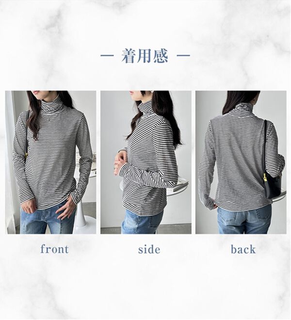 GeeRA（ジーラ）の「シアースラブハイネックトップス（カットソー）」｜詳細画像