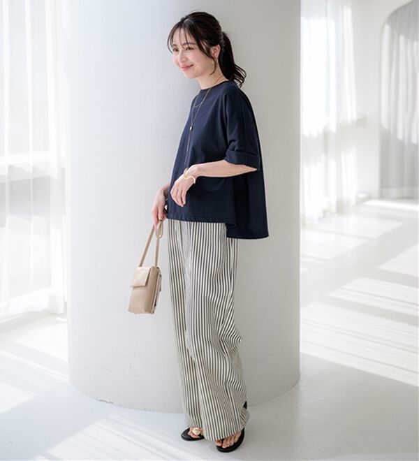 BELLUNA（ベルーナ）の「ヒンヤリ実感！大人顔サマ見えゆったりＴシャツ（Tシャツ）」｜詳細画像