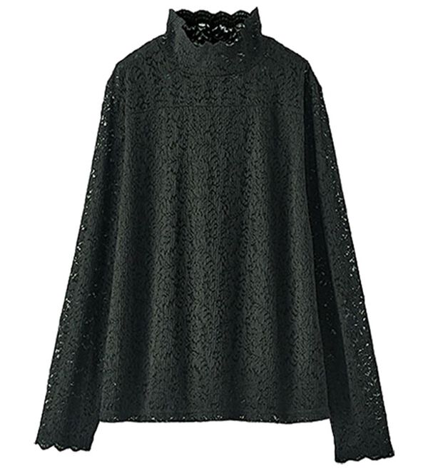 BELLUNA（ベルーナ）の「重ね着を楽しむ冬インナー！レースプルオーバー（カットソー）」｜詳細画像