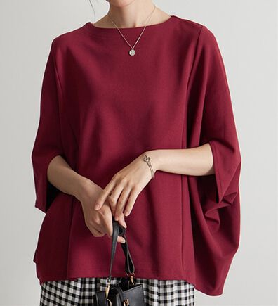 BELLUNA（ベルーナ）の「美しく隠す！技ありカットジョーゼットトップス（カットソー）」