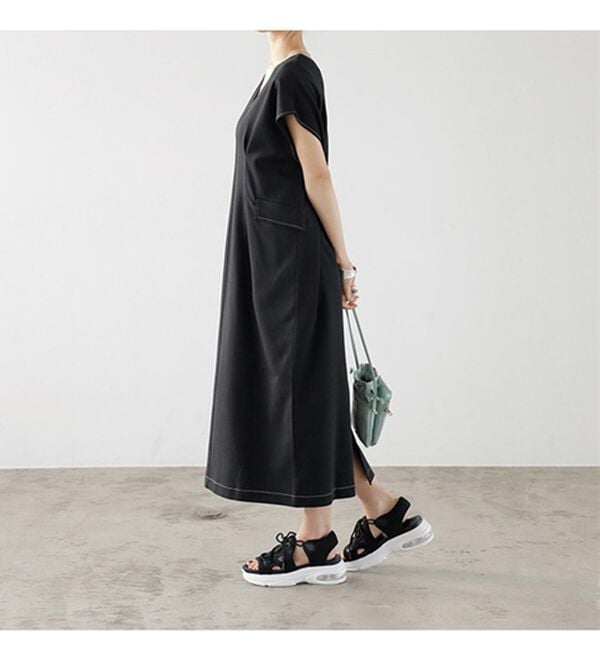 GeeRA（ジーラ）の「バイカラーステッチバックオープンワンピース（その他ワンピース）」｜詳細画像