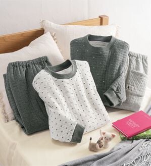 ルフラン（ルフラン）の「【２着組】ふっくら厚キルトのあったかパジャマ（パジャマ・ルームウェア）」｜2着組