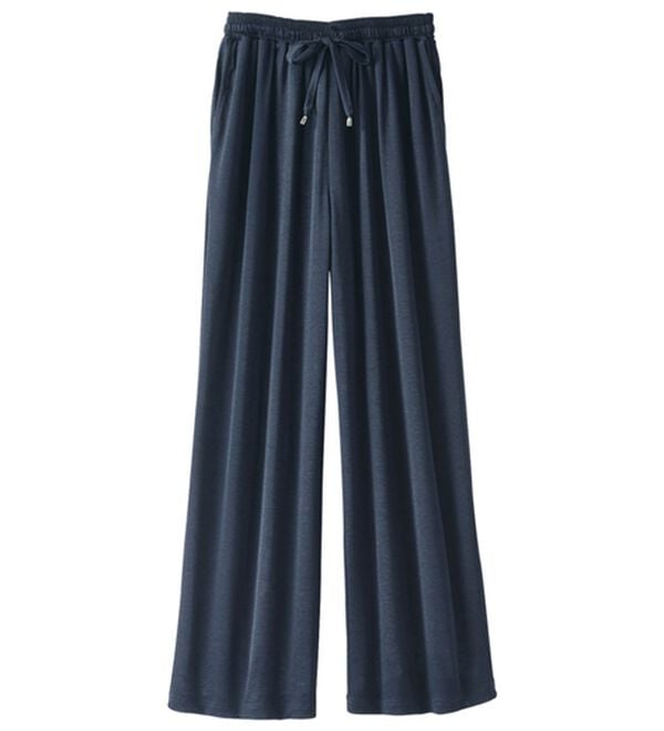 BELLUNA（ベルーナ）の「涼感さらさらスラブ調ワイドパンツ（ワイドパンツ・ガウチョ）」｜詳細画像