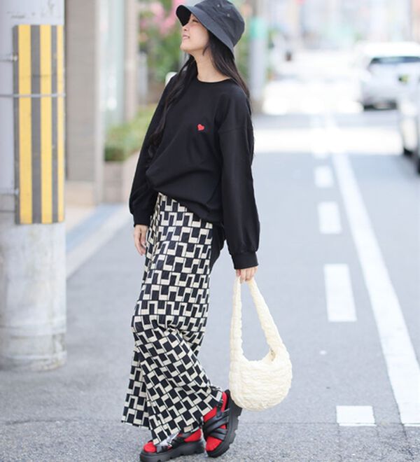 A HAPPY MARILYN（アハッピーマリリン）の「【Ｌ～８Ｌ／選べるデザイン】綿１００％ロングＴシャツ（Tシャツ）」｜詳細画像