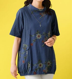 ルフラン（ルフラン）の「刺しゅう使い異素材ブラウス（ブラウス）」｜詳細画像