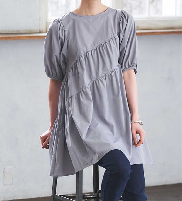 RANAN（ラナン）の「ひんやり！ななめティアードチュニック（チュニック）」｜詳細画像