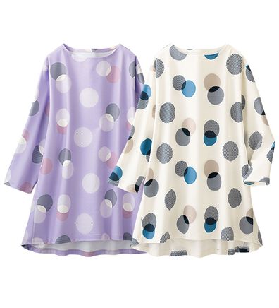 「【２色組】着こなし上品水玉チュニック（チュニック）」