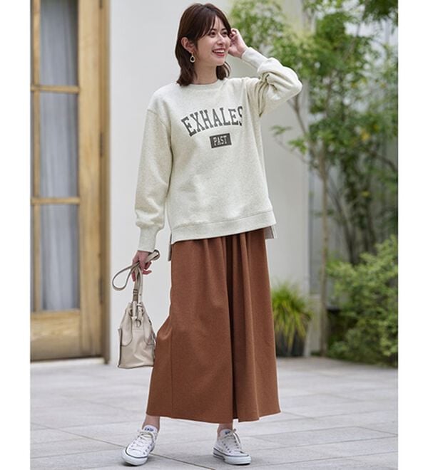 BELLUNA（ベルーナ）の「【毛玉になりにくい】あったかキレイ！大人のプリントトレーナー（トレーナー・スウェット）」｜詳細画像