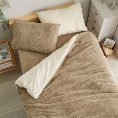 iellio（イエリオ）の「もこもこリバーシブル軽寝具シリーズ＜掛布団カバー・枕カバー・ボックスシーツ・敷パッド・カバーリング＞（ボックスシーツ・ベッドシーツ）」