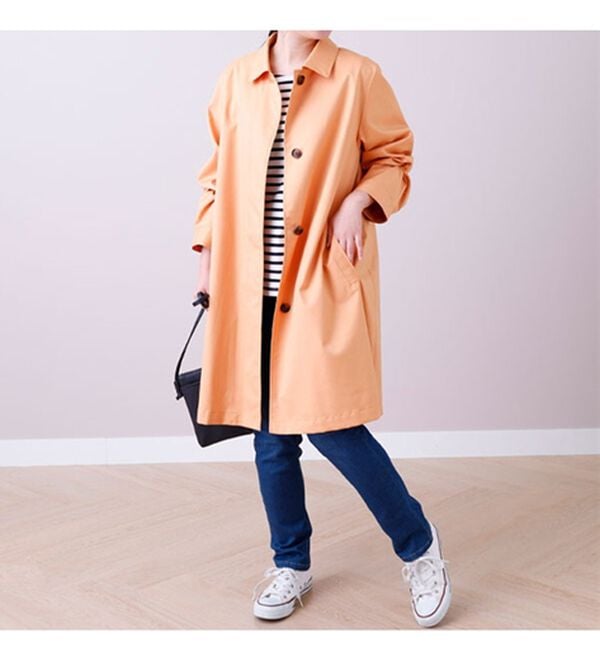 BELLUNA（ベルーナ）の「防風仕様ステンカラーコート（ロングコート）」｜詳細画像