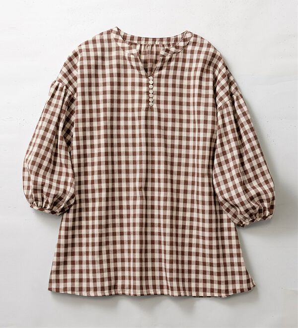 Viola e Viola（ヴィオラ エ ヴィオラ）の「多ボタンバルーン袖ゆるブラウス（ブラウス）」｜詳細画像