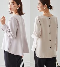 RANAN（ラナン）の「【選べるデザイン】楽してきれい見え！セットアップ（ブラウススーツ）」