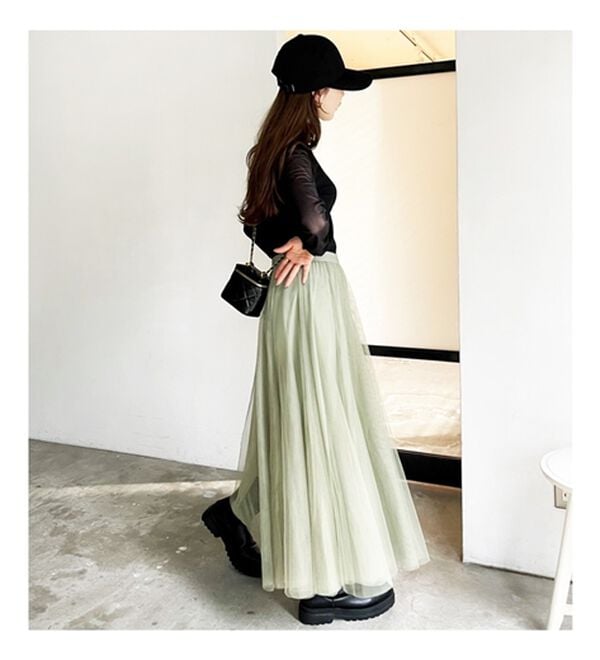 GeeRA（ジーラ）の「フレアーチュールロングスカート（ロングスカート）」｜詳細画像