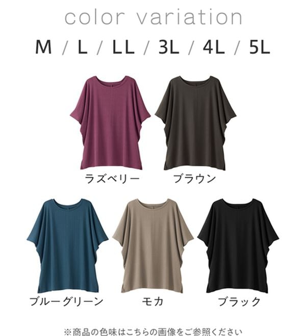 Viola e Viola（ヴィオラ エ ヴィオラ）の「ひんやり多機能ランダムテレコドルマントップス（カットソー）」｜詳細画像