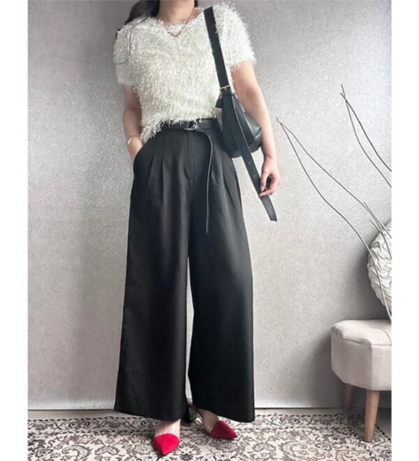 GeeRA（ジーラ）の「３タックワイドパンツ（フルレングスパンツ）」｜詳細画像