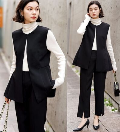 GeeRA（ジーラ）の「【入卒式/セレモニー】ペプラムベストセットアップスーツ（パンツスーツ）」