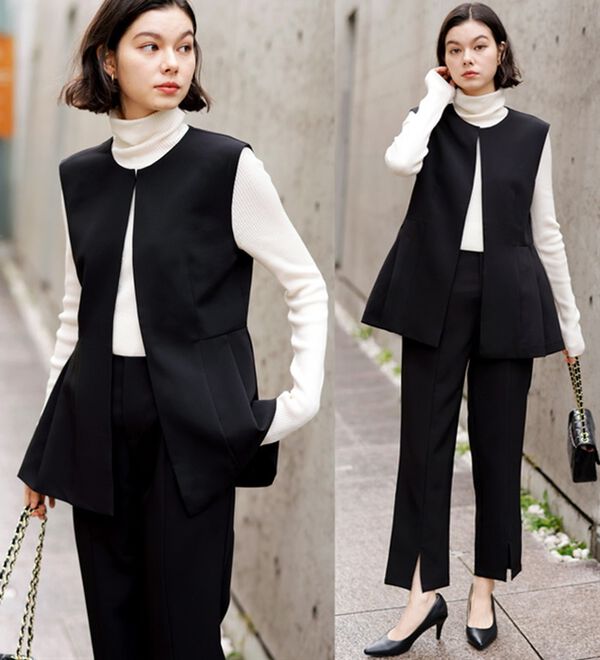 入卒式/セレモニー】ペプラムベストセットアップスーツ - ベルーナ【公式】