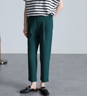 RANAN（ラナン）の「美脚シルエットクロップドパンツ（フルレングスパンツ）」｜モスグリーン