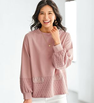 BELLUNA（ベルーナ）の「キルト切替スピンドル使いプルオーバー（カットソー）」｜詳細画像