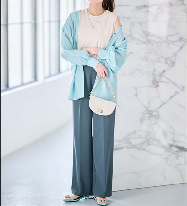 RANAN（ラナン）の「ディープVネックシアーシャツ（シャツ）」｜詳細画像